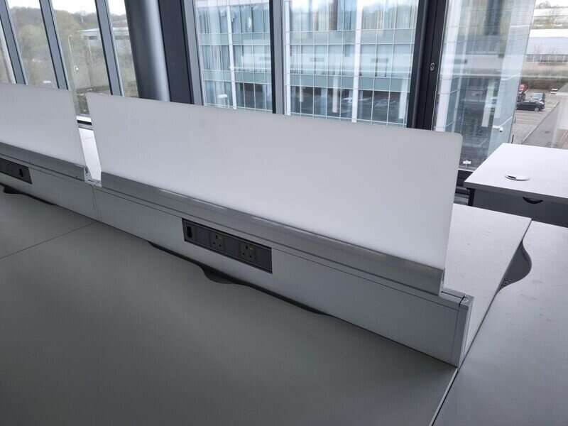 10 Person Bench Desks - White