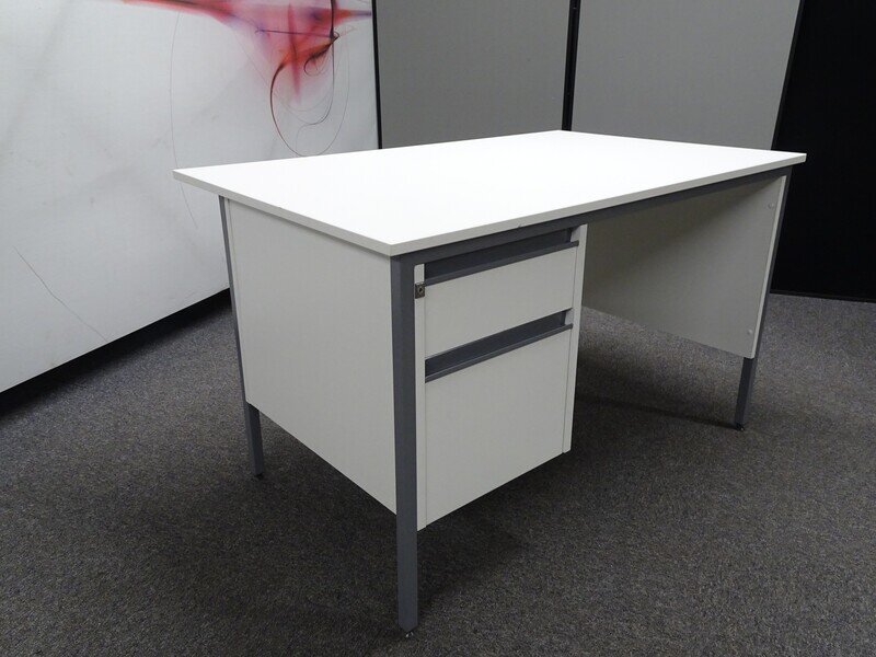 Freestanding Desk - White & Grey - Image 2