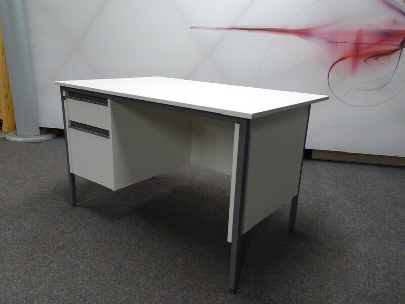 Freestanding Desk - White & Grey - Image 3