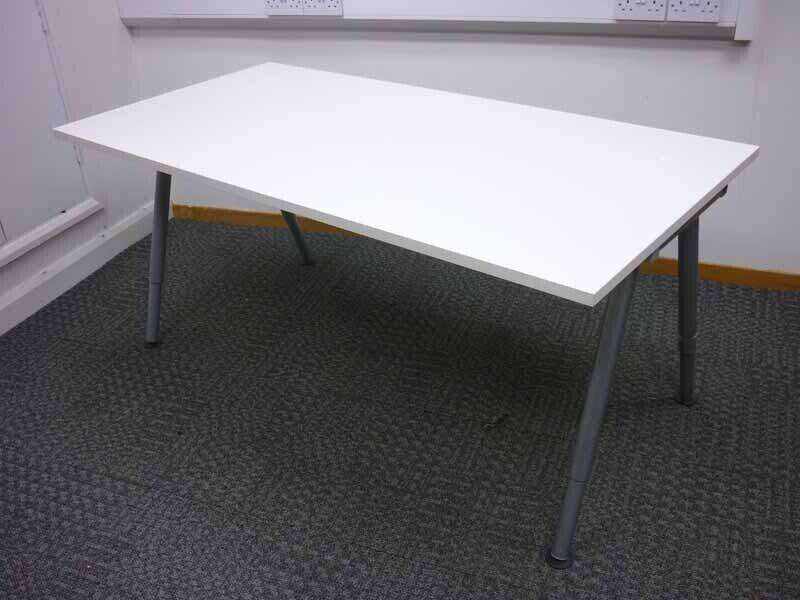 4 Leg Desk Frame - Silver - Image 2