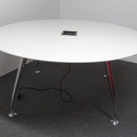 Circular Meeting Table - White