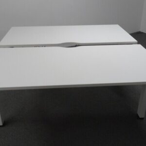 Back To Back Electric Sit Stand Desks - White