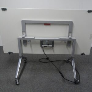 Flip Top Table - White, Grey & Chrome