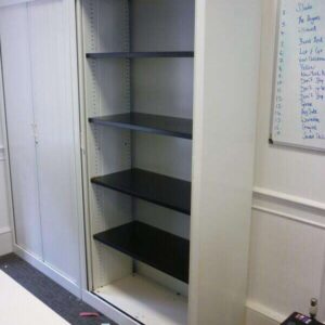 Buronomic Tambour Cupboard - White