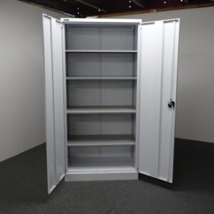 Silverline Metal Cupboard - White