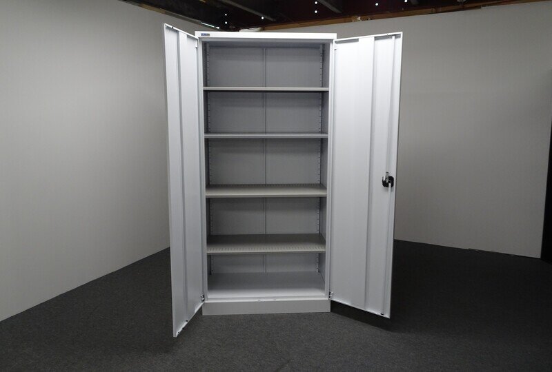 Silverline Metal Cupboard - White