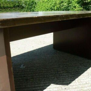 Bow End Walnut Veneer Table