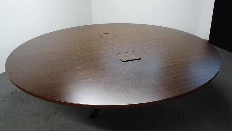 Brunner Circular Boardroom Table - Walnut