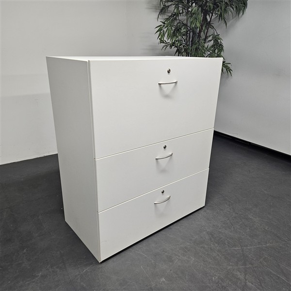 3-Drawer Cabinets - White