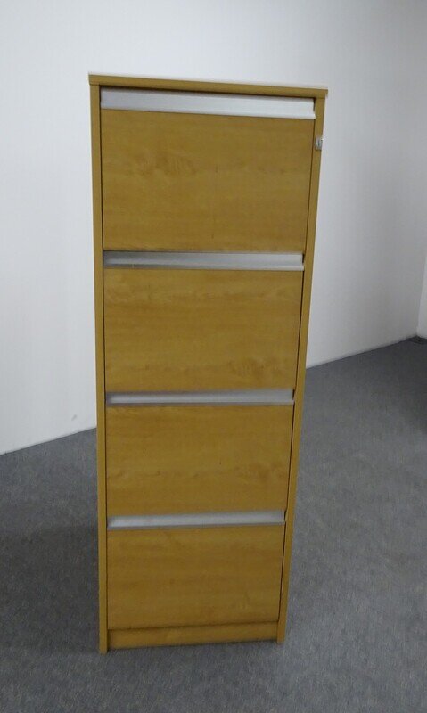 4 Drawer Oak Filing Cabinet