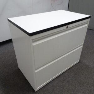 Metal 2 Drawer Side Filer - White