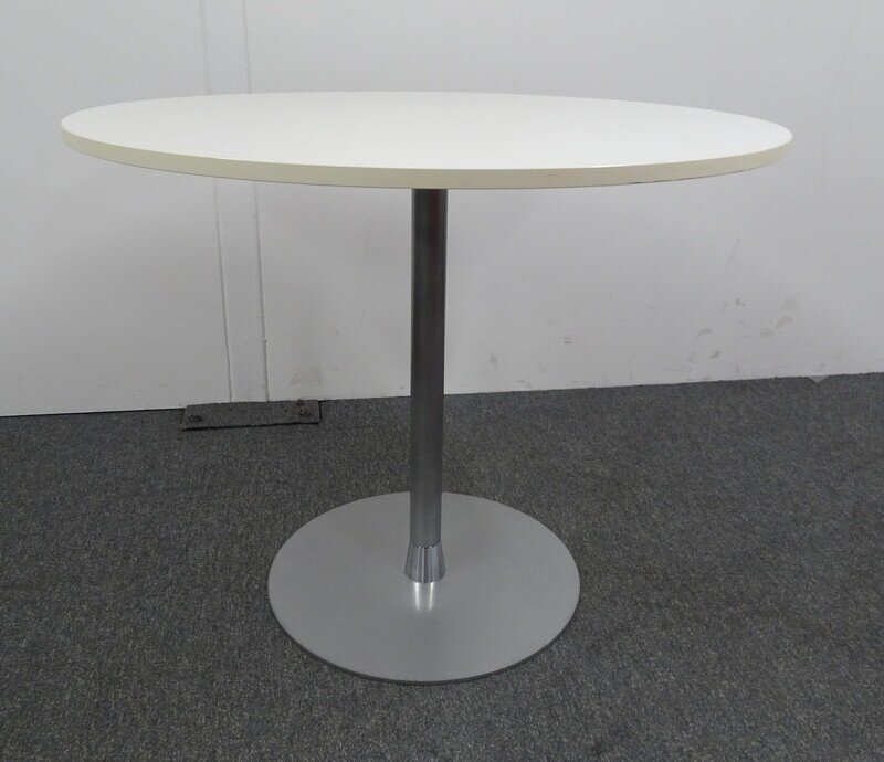 Circular Table - White & Silver