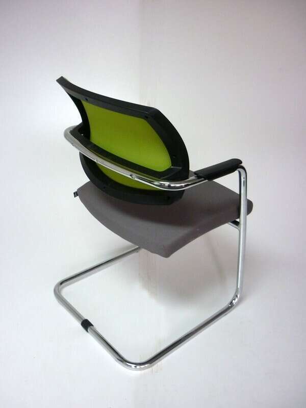 Sitland Mesh Meeting Chairs - Grey & Lime Green