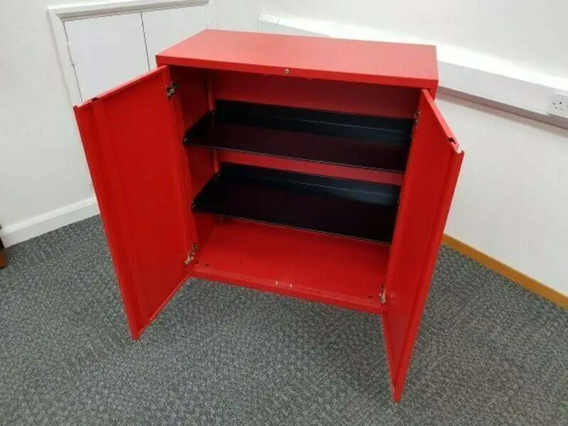 KI High Double Door Cupboard - Red