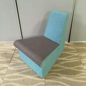 Wedge Shape Modular Seating - Light Blue & Grey