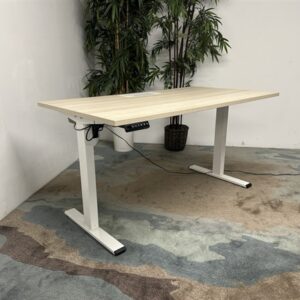 Electric Sit Stand Desks - Light Highland Oak
