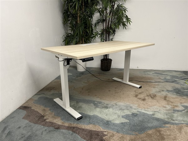 Electric Sit Stand Desks - Light Highland Oak - Image 2