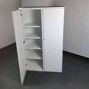 Metal Tall Cupboard - White