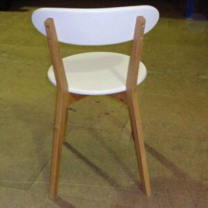 Wood Café Chair - Oak & White