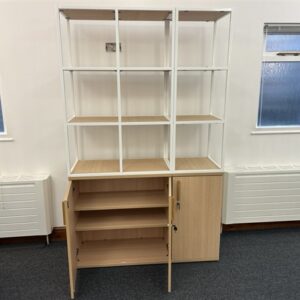 Display & Storage Unit - Oak & White