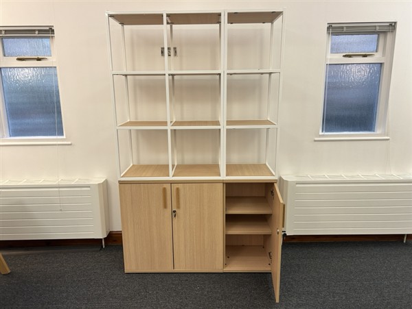 Display & Storage Unit - Oak & White - Image 2