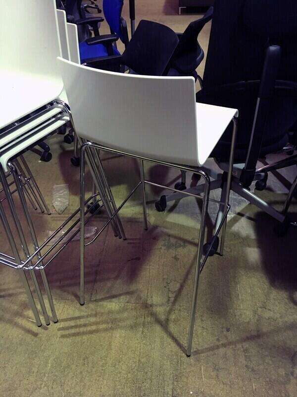 Pedrali Kuadra 1116 Stacking Stool - White