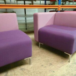 Two Toned Corner Sofas - Purple