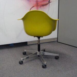 Vitra Eames Plastic Armchair PACC - Mustard & Grey