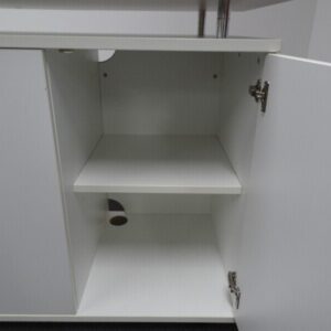 Wooden 3 Door Credenza - White