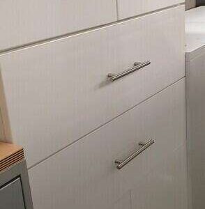 Double Cupboard With Drawers - White