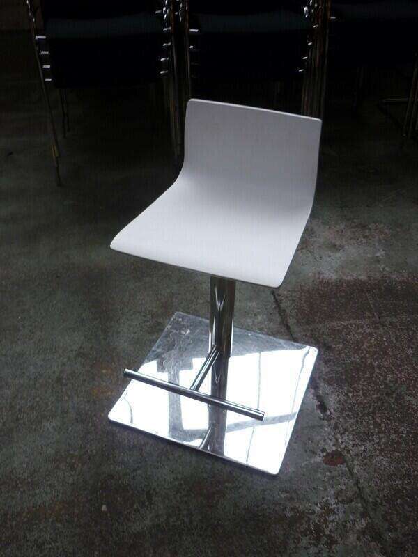 Height Adjustable Stools - White