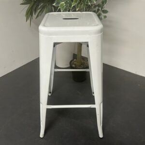 Tolix-Style Stools - White