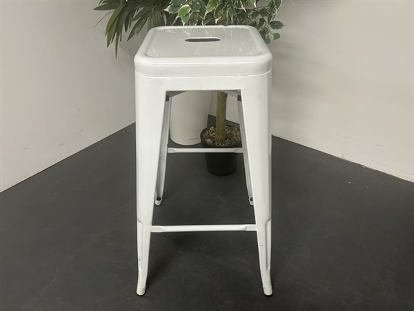 Tolix-Style Stools - White